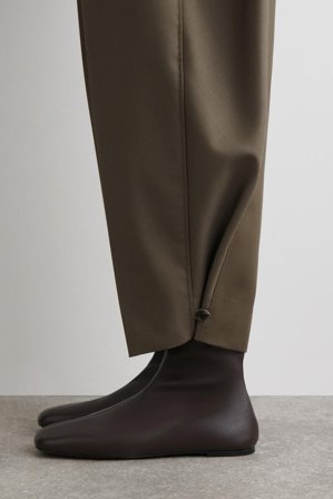 COS Women's Pantaloni Barrel In Lana Con Pieghe in Beige