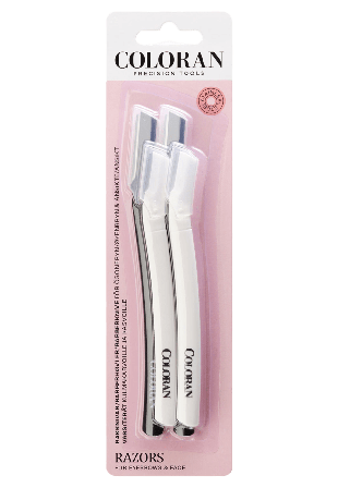 Coloran Razors for Eyebrows & Face Tillbehör Dam 4 PCS