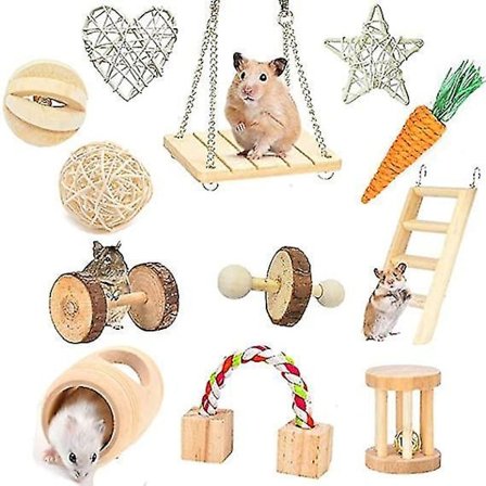 Hamster Tyggeleker Tre Hamster Gnagere Rotter Chinchilla Leke
