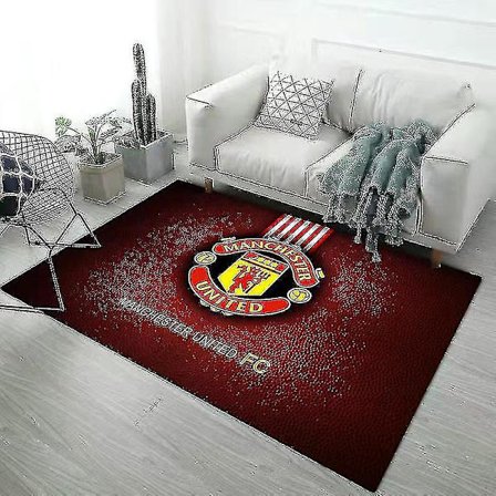 Fotball Lag Logo Område Teppe Sklisikkert Gulvmatte Dørmatte Manchester United Et Teppe Egnet For Soverom Innendørs Og Utendørs 80*120cm