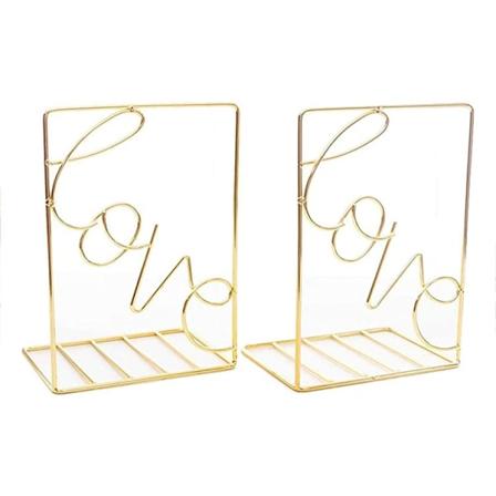 Bogstøtter Metal Sort Bogholdere Geometrisk Kunstnerisk