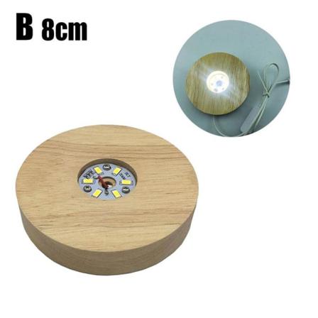 7 Led-ljus Unik 3d Elektrisk Usb -ljusbas Kristallstativ Anpassad