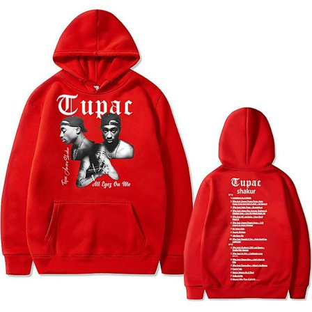Rapper Tupac 2pac Hip Hop Hettegenser Herre Mote Hettegensere Herre Dame Oversized Pullover Mann Svart Streetwear Mann Vintage Sweatshirt K