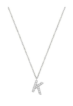 Mockberg Petite Stone Letter K Steel Necklace Smycken & klockor Dam Silver ONESIZE