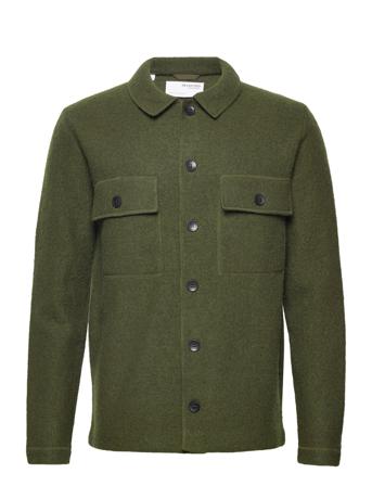 Slhnealy Knit Workwear Cardigan W Noos Green Selected Homme