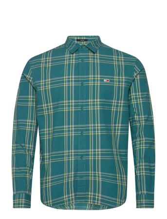 Tjm Reg Poplin Check Shirt Blue Tommy Jeans