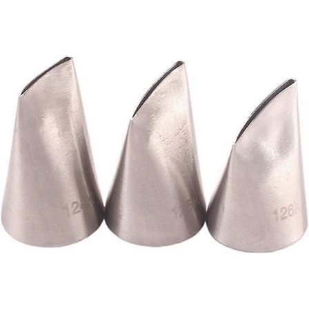 {xjxj}3 Delar Austin Rose Spritstyllar, Blombladstyllar i Rostfritt Stål för Tårtdekoration