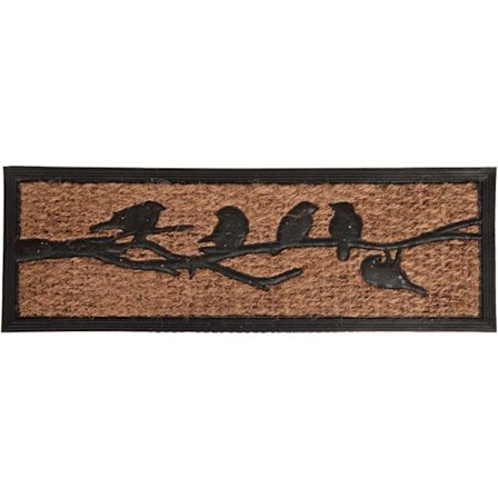 Gummimatta med kokosfibrer fåglar
