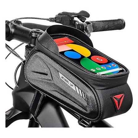 Vattentät cykelramväska Cykel Mobiltelefonfodral Styrväska Topprörsväska Med Pekskärmsfönster Solskydd Reflekterande Cykel Mobiltelefon Ho