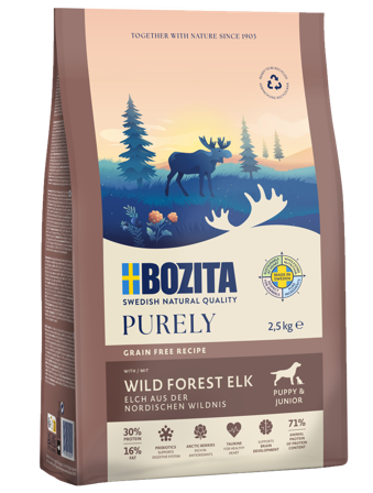 Bozita Hund - Dog Purely Puppy & Junior Elk 2,5kg - Hund - Hundefôr & hundemat - Tørrfôr for hund - ZOO.no