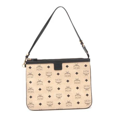 MCM Pre-owned, Pre-owned Coated canvas handbags Beige, Dames, Maat:ONE Size