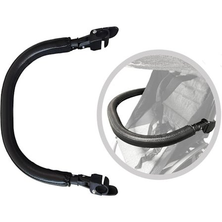 Bøyle for barnevogn, tilbehør for Baby YoYo, svart PU-lær.