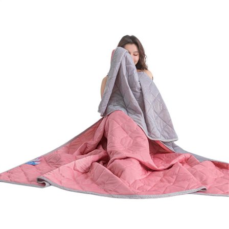 Svalkande is-silkesfilt för personer med nattliga svettningar - Lätt, ventilerande sommarfilt för hem, kontor, sovrum och soffa - Bean Paste Powder