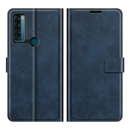 Hållbart konstläder TCL 20 SE fodral med plånbok - Blå