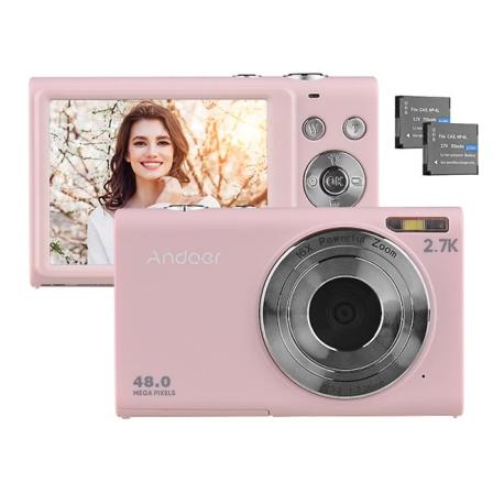 2,7k digitalkamera Kompakt videokamera 48mp autofokus 2,88 tums Ips-skärm 16x zoom Anti-shake Face Detact Smile Capture Inbyggt LED Fill Light