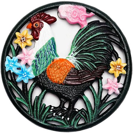 Støpejerns rund gryteunderlag rustbestandig fargerik metall for varme gryter