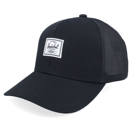 Herschel - Svart trucker Keps - Whaler Cotton Mesh Cap Black Trucker @ Hatstore