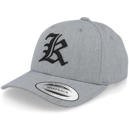 Kiddo Cap - Grijs adjustable Cap - Kids K Letter 3d Heather Grey Adjustable @ Hatstore