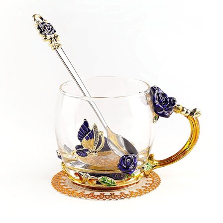 Qinhai Emalje Sommerfugl Blomst Te Kop 400ml Mors Dag Gaver