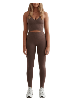 aim'n Shape Seamless Petite Tights Underdelar Dam Brun XS