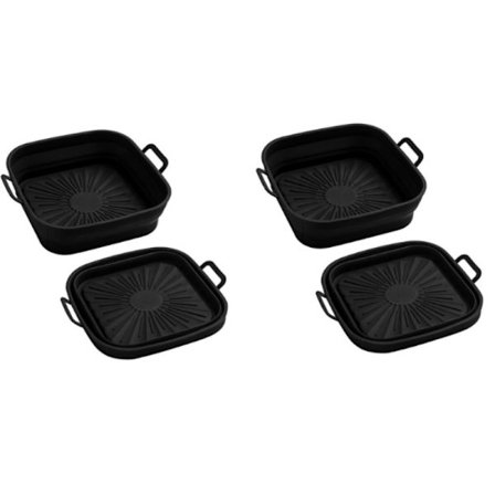Sammenklappelig Air Fryer Silikoneform 17,5 cm 2-pak