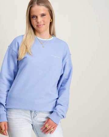 Tommy Hilfiger MINI CORP C-NECK SWEATSHIRT Niebieski Swetry Dziewczyna - Kids Brand Store