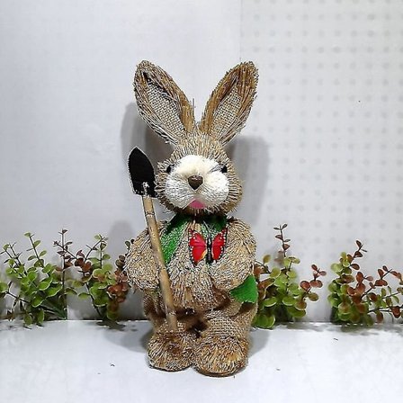 2 stk Søde Halmkaniner Kanin Dekorationer Påske