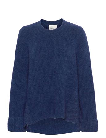 Lofty Ls Crew Nk Pullover W Lace Detail Blue 3.1 Phillip Lim