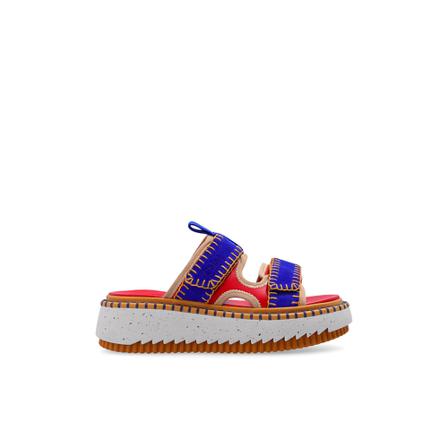 Chloé, Lilli platform slides Blauw, Dames, Maat:39 EU,rubber