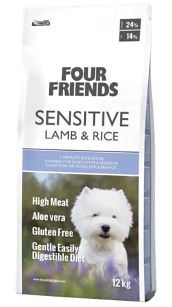 FourFriends - Sensitive tørrfôr til hund med lam og ris 12 kg - Hund - Hundefôr & hundemat - Tørrfôr for hund - ZOO.no