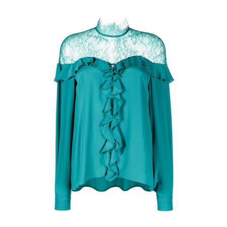 Pinko, Biagia Crepe DE Chine Blouse Niebieski, Kobieta, Rozmiar: XS