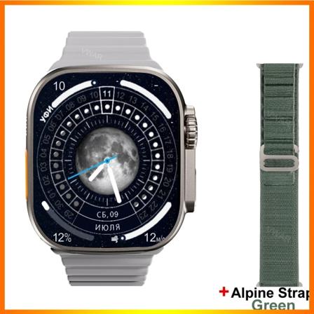 ZD8 Ultra MAX Plus Smart Watch Series 8 Kompass 49mm Titanium Legering Bluetooth Call NFC ECG IP68 Vattentät Smartwatch Herr Gold Alpine G