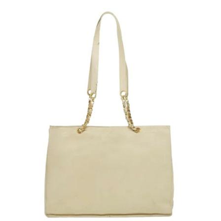 Chanel Vintage Pre-owned Shoulder Väska vit, Dam Vintage Väskor, Dam, Storlek: ONE SIZE