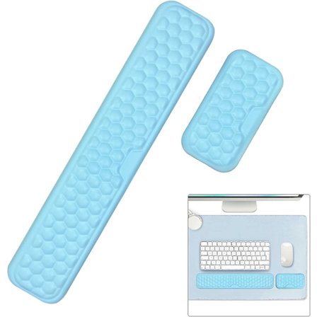 Näppäimistön rannetukisarja, ergonominen rannetuki matto muistivaahto hiiri rannetuki tyyny liukumaton, kivunlievitys - Premium pelaamiseen