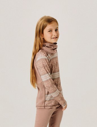 name it Nkfwillto Wool Ls Top - Pink - 122-128