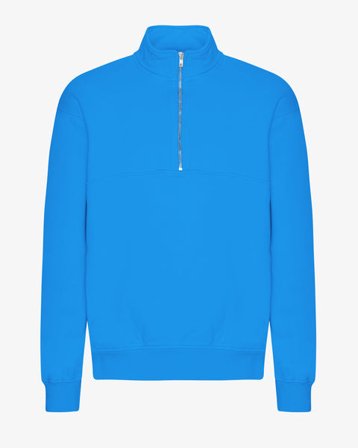 Organic Quarter Zip - Pacific Blue