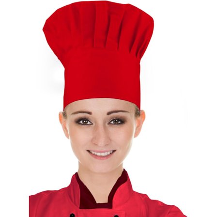 Kokkehatt, justerbar borrelås for voksne, bakerhatt, kjøkkenkokkehatt for menn, kvinner og