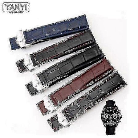 Tag Heuer -kellon rannekkeet aitoa nahkaa, saatavana koot 19 mm, 20 mm ja 22 mm, värivaihtoehdot musta ja punainen - JX 22 mm musta punainen ei