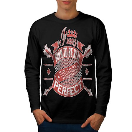 Born To Be Real Men Blacklong Sleeve T-shirt | Wellcoda