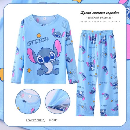 Stitch Children Pyjamas for gutter og jenter Søt Casual