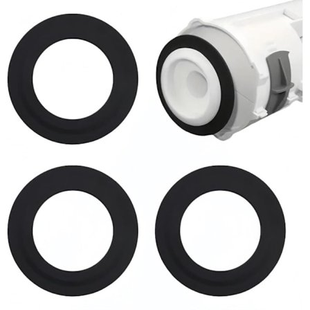 3 stk. udskiftningsgummitætninger til Siamp T-oilet 49 & 50 skylleventiler, T-oilet lækagereparation, F-Lush dele