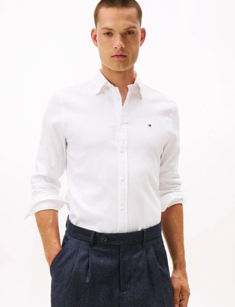 Tommy Hilfiger Dobby Sf Shirt - White - S