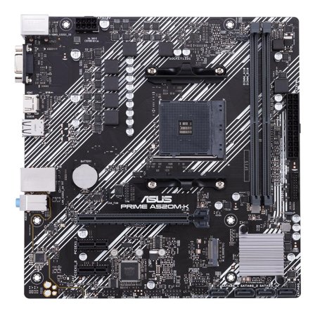 ASUS PRIME A520M-K - hovedkort - mikro ATX - Socket AM4 - AMD A520