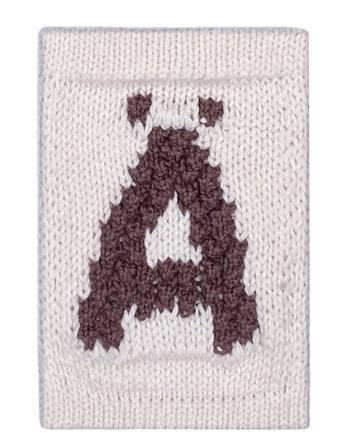 Smallstuff Knitted Letter Ä, Nature Kräm