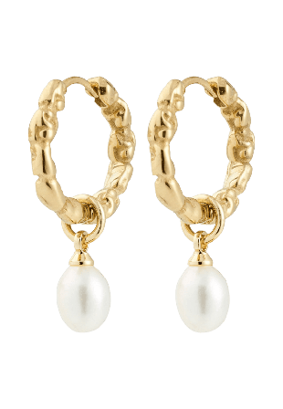Pilgrim SHIFT pearl earrings gold-plated Smycken & klockor Dam Guld ONESIZE