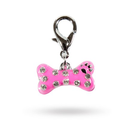Bone Pink Charm- Hundhalsband
