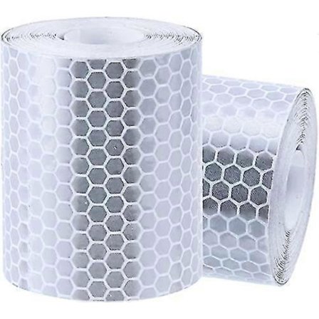 Reflekterende Tape Klæbebånd Til Sikkerhedsadvarsel Tape Sikkerhedsmærkning Tape Sølv Hvid 2 Ruller 5cm*3m