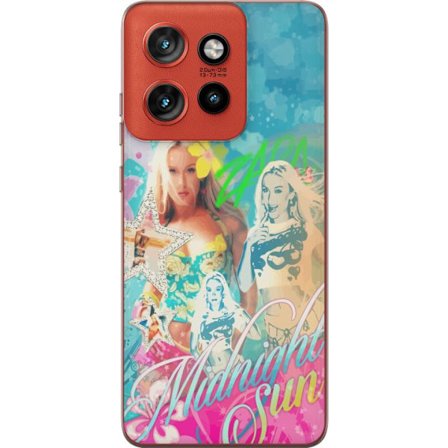 Kompatibel Mobilcover til Motorola Edge 50 Neo Eventyrverden med Steve, Creeper og dyr i farverig blokgrafik