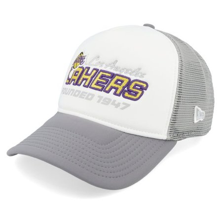 New Era - Svart trucker Keps - NBA Graphic White/Grey A-Frame Trucker @ Hatstore