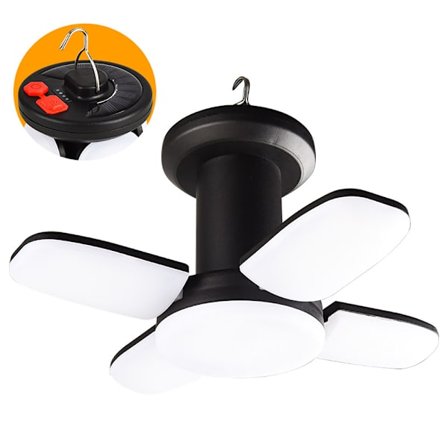LED-campinglampa sollampa USB-laddningsbar 6 belysningslägen
